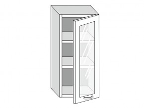 19.40.3 Шкаф настенный (h=913) на 400мм с 1-ой стекл. дверцей в Еманжелинске - emanzhelinsk.магазин96.com | фото