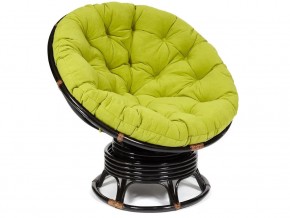 Кресло-качалка Papasan w 23/01 B с подушкой Antique brown, флок Олива в Еманжелинске - emanzhelinsk.магазин96.com | фото