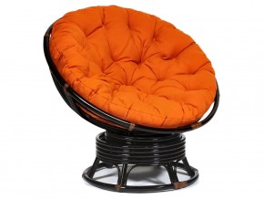 Кресло-качалка Papasan w 23/01 B с подушкой Antique brown, ткань Оранжевый в Еманжелинске - emanzhelinsk.магазин96.com | фото