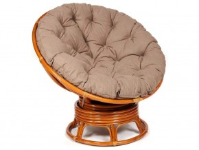 Кресло-качалка Papasan w 23/01 B с подушкой Cognac, экошерсть Коричневый в Еманжелинске - emanzhelinsk.магазин96.com | фото