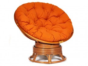 Кресло-качалка Papasan w 23/01 B с подушкой Cognac, ткань Оранжевый в Еманжелинске - emanzhelinsk.магазин96.com | фото