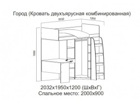 Кровать двухъярусная комбинированная в Еманжелинске - emanzhelinsk.магазин96.com | фото