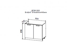 Шкаф нижний ДСМ800 под мойку в Еманжелинске - emanzhelinsk.магазин96.com | фото